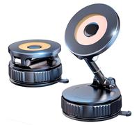 Giftorld Vacuum Suction Cup Magnetic Phone Holder for Car,Mirror,Desk,360° Rotatable Base,Strong Suction and Stable Hold, Upgraded Phone Mount for iPhone Series & Android