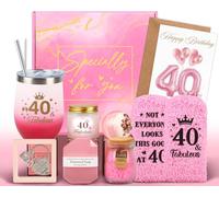Giftota 40th Birthday Gifts for Women, Happy 40 Year Old Birthday Pamper Gifts Fabulous Self Care Gift Relaxation Bath Sets Birthday Hampers Basket for Her, Women, Friends, Mum, Wife, Female, Sister