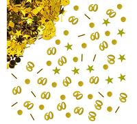 Giftota 60th Birthday Confetti Gold 30g, Anniversary Number Confetti Decoration for Wedding Party Table (BG)