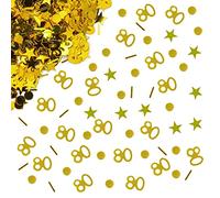Giftota 80th Birthday Gold Confetti 30g - Anniversary Number Decoration for Wedding Party Table
