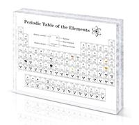 Giftota Original Periodic Table with Real Elements Inside - Acrylic Real Periodic Table of 83 Elements - Chemistry Gifts Crafts Decor for Kids Adults