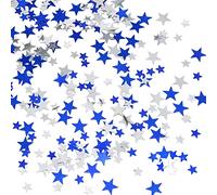 Giftota Silver Blue Star Confetti, Table Star Confetti, 30g Twinkle Glitter Star Sequin Foil Scatter for Wedding Birthday Party Festival Decorations Supplies (Blue Silver)