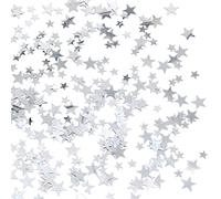 Giftota Silver Star Confetti, Table Star Confetti, 30g Twinkle Glitter Star Sequin Foil Scatter for Wedding Birthday Party Festival Decorations Supplies (Silver)