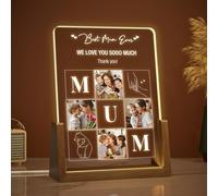 Giftove Personalised for Mum, Customised Acrylic Plaque with Photo, Unique Gifts for Mum Christmas, Ideas for Mum from Daughter or Son