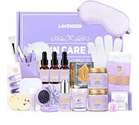 GiftPeak face care set and spa kit lavender spa gifts for women, body and facial relaxation kit, gift ideas for mothers day, self care gifts