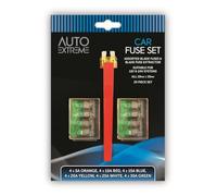 GIFTRIX 25pc Car Fuse KIT - 24 Assorted Blade Fuses (5A-30A) + Extractor Puller | Universal 12V/24V Automotive SET | Car, Truck, Van, Motorcycle, RV, Boat | Roadside Repair, DIY, MOT