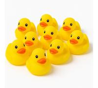 GIFTRIX Rubber Ducks 9 Pack, 5cm Mould-Free for Baby & Toddler | No Hole Sealed Squeaky Floating Bath Toys | Classic Yellow Mini Duckies for Party Favors & Car Dashboard Decoration