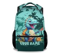 GiftRomance Kids Dinosaur Backpack Rucksack Personalised with Name, Boys Girls Lightweight School Bag for Children Aged 6-10, Custom Backpacks for School Travel