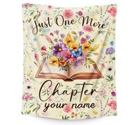 GiftRomance Personalised Christian Book Lovers Blanket - Custom Name Reading Throw, Soft Flannel Blanket for Kids & Adults, Faith-Inspired Gift for Readers, Birthday