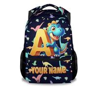 GiftRomance Personalised Dinosaur Backpack for Kids Boys Girls, Custom Initial or Name Rucksack with Optional Lunch Bag and Pencil Case, Toddler School Bag for Children, Kids Backpacks for Boys Girls