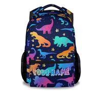 GiftRomance Personalised Dinosaur Rucksack for Boys Girls, Kids School Backpack with Name, Lightweight Children's Rucksack for Ages 6-10, Custom Bag for Primary School