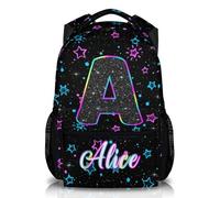 GiftRomance Personalised Kids Backpack with Name & Initial | Custom Children's School Bag, Durable Oxford Fabric Rucksack for Boys and Girls, Nursery & Primary School