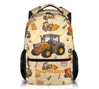 GiftRomance Personalised Tractor Backpack for Boys - Custom Kids School Bag with Name, Large Rucksack for Primary School & Travel