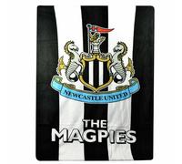 GIFTS 4 ALL Giant Newcastle Football Crest Fleece Throw Blanket (120cm x 84cm), Multicolor, Polyester, Striped, Modern, Unisex, Adult, Home Use, Winter, Summer, Indoors, Bed, Couch