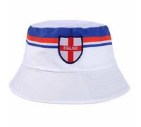 GIFTS 4 ALL New Adults England Fans Bucket Hat with Embroidered Flag, England Sports Sun Hat, England Football Bucket Hat, England Fans Retro Bucket Hat