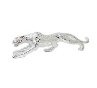 Gifts 4 All Occasions Limited 30in Small Silver Leopard Resin Abstract Figurine Sculpture Home Decor Wild Animal Statue