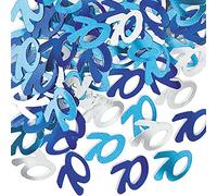 Gifts 4 All Occasions Limited SHATCHI-456 3 Pk Happy Birthday Blue Colour Party Glitz Table Confetti Sprinkles Decorations