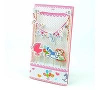 Gifts 4 All Occasions Limited SHATCHI-747 Baby Girl Decorating Kit Cake Banner Party Decoraiont, Multi