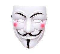 Gifts 4 All Occasions Limited SHATCHI Unisex Adult Anonymous V for Vendetta Guy Fawkes Fancy Dress Costume Halloween Trick or Treat White Face Mask with Elasticated Strap