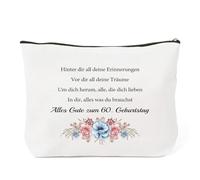 Gifts 60th Birthday Girl Personalised Cosmetic Bag, 60th Birthday Gift for Sister
