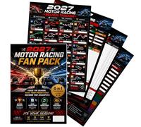 Gifts and Temptations 2027 Motor Racing Season Pack - 4 Large A3 Activity Sheets - Race Tracker, Season Predictions, Driver Championship Predictor & Family Challenge Game for Motorsport Fans