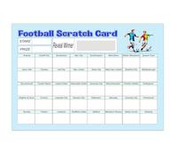 Gifts and Temptations Fundraising Cards Football Scratchcards (40 Team) A5 Size 10 Pack