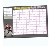 Gifts and Temptations Ltd Age 16+ Football Team Scratch Cards Fundraiser, 100 Names, A4 Size, 300gsm High Gloss Card, Random Team Names Behind Scratch-Off Label