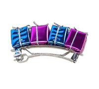 Gifts Box Hairpin For Female Bright Color Present Box Hair Clip Metallic Barrettes Side Bangs Clip Party Ponytail Holder