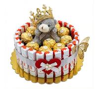 Gifts by L Luxury Chocolate Gift Set with Plush Teddy Bear - Gourmet Hazelnut Pralines & Milk Chocolate Treats Basket - Award-Winning Curated Gift for Birthdays, Anniversaries, and Special Occasions