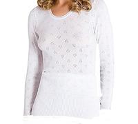 Gifts Choice Ltd Black Thermal Underwear Vest for Women - Soft Girl & Ladies Long Sleeve Vest Top - Snowdrop Winter Warm Vest - Made in UK (Black Round Neck Long Sleeve, Large)