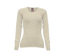 Gifts Choice Ltd Cream Thermal Underwear Vest for Women - Soft Girl & Ladies Long Sleeve Vest Top - Snowdrop Winter Warm Vest - Made in UK (Off White Round Neck Long Sleeve, XLarge)