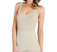 Gifts Choice Ltd Cream Thermal Underwear Vest for Women - Soft Girl & Ladies Sleeveless Vest Top with Lace - Snowdrop Winter Warm Vest - Made in UK (Off White French Round Neck Spencer, Small)