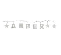 Gifts Direct 2 U AMBER - Indoor Decorative LED String Lights Hanging Decorations Light Up Your Name in LED Clear Lights