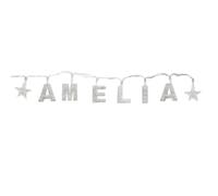 Gifts Direct 2 U AMELIA - Indoor Decorative LED String Lights Hanging Decorations Light Up Your Name in LED Clear Lights