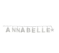 Gifts Direct 2 U ANNABELLE - Indoor Decorative LED String Lights Hanging Decorations Light Up Your Name in LED Clear Lights