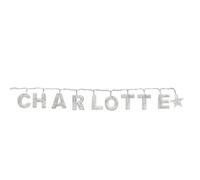 Gifts Direct 2 U CHARLOTTE - Indoor Decorative LED String Lights Hanging Decorations Light Up Your Name in LED Clear Lights