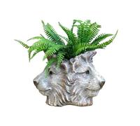 Gifts Direct 2 U Decorative Plant Pot Resin 3 Lion Head Planter Animal Design Home Decoration