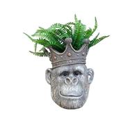 Decorative Plant Pot Resin Planter Gorilla King Animal Head Garden
