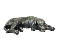 Gifts Direct 2 U Dog Ornament Large Hungarian Vizsla Laying Down Resin Ornament Bronze Finish