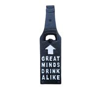 Gifts Direct 2 U Funny Black Metal Bottle Opener - Great Minds Drink Alike