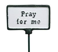Gifts Direct 2 U Garden Stake Plant Sign - Pray For Me in White Gifts Direct 2 U White