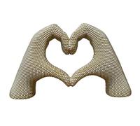 Gifts Direct 2 U Gold Love Heart Hand Sign Ornament Sculpture Home Decor Modern Art Statement
