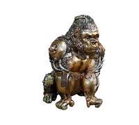 Gifts Direct 2 U Gorilla Ornament Steampunk Brozne Design Gold Ape Robot Statue Retro Figure Home Decor