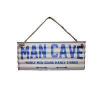 Gifts Direct 2 U Hanging Quote Corrugated Sign - Man Cave Manly Men Doing Manly Things