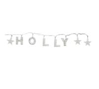 Gifts Direct 2 U HOLLY - Indoor Decorative LED String Lights Hanging Decorations Light Up Your Name in LED Clear Lights