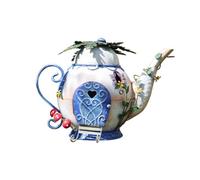 Gifts Direct 2 U Metal White Flower Fairy Teapot House