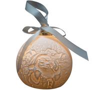 Gifts Direct 2 U Nordic Christmas Light Up Bauble Porcelain - Santa Claus