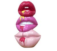 Gifts Direct 2 U Pink Dripping Lips 3D Mouth Stack Ornament