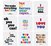 Gifts Direct 2 U Quotable Friendship Quotes Greetings Cards 9 Multipack Assorted