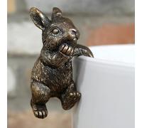 Gifts Direct 2 U Rabbit Pot Hanger Bronze Ornament Climbing Hare Vintage Statue Decor Figurine